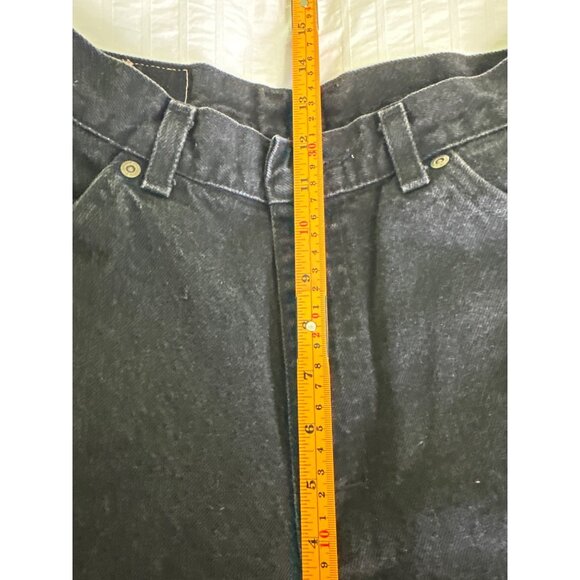 Vintage Riders Jeans Womens 12 Long Black High Waist Straight Leg USA Made - Picture 3 of 8